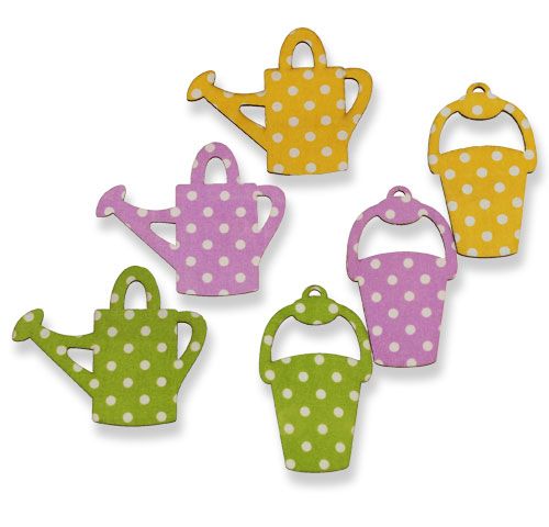 Floristik24 Konev / kbelík ze dřeva 8cm sortiment 12ks