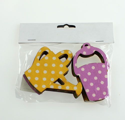 Floristik24 Konev / kbelík ze dřeva 8cm sortiment 12ks