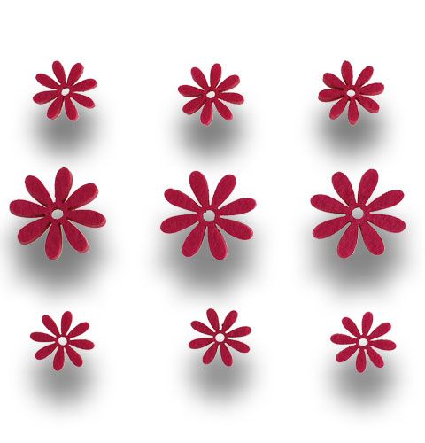 Floristik24 Plstěná sada květin v růžové barvě 96ks