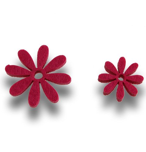 Floristik24 Plstěná sada květin v růžové barvě 96ks