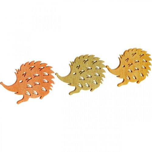 Stolní dekorace podzimní rozptylová dekorace ježek dřevo Š4cm V3cm 72ks