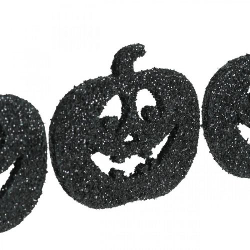 položky Bodová dekorace Halloweenská dekorace dýně 4cm černá, třpytky 72 ks