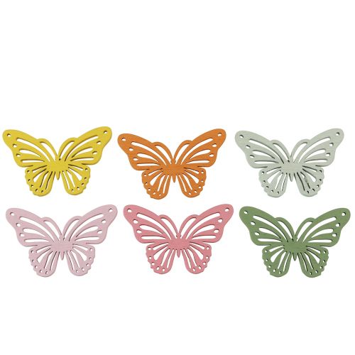 Floristik24 Shaker dřevěný motýlek barevná posypová dekorace 4,5×3cm 48ks