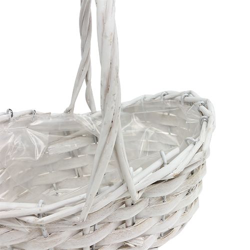 Floristik24 Košík rozptylný bílý 20cm x 15cm 1ks