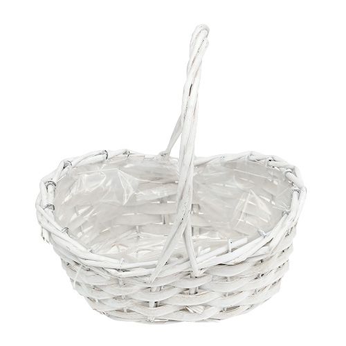 Floristik24 Košík rozptylný bílý 20cm x 15cm 1ks