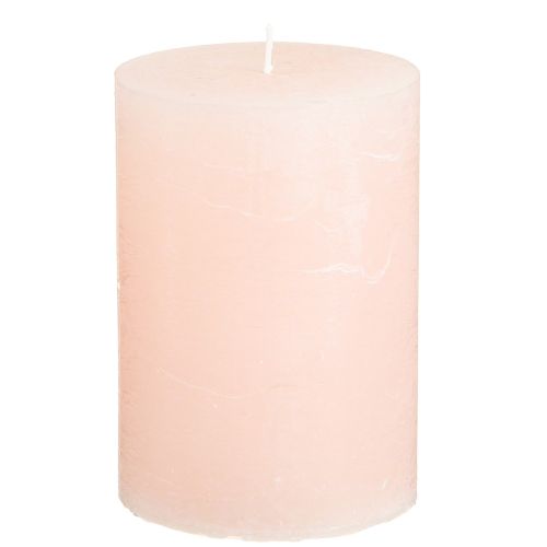 Stumpen růžové svíčky světle růžové stálobarevné 70×100mm 4 ks