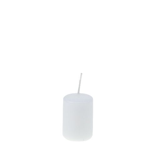 Floristik24 Pilířové svíčky bílé adventní svíčky malé svíčky 60/40mm 24ks