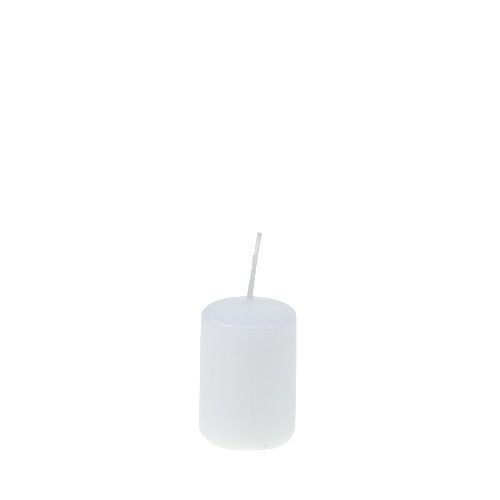 Floristik24 Pilířové svíčky bílé adventní svíčky malé svíčky 60/40mm 24 ks