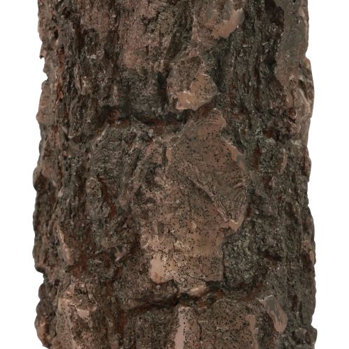 Floristik24 Sloupová svíčka kmen stromu dekorativní svíčka hnědá 130/65mm 1 kus