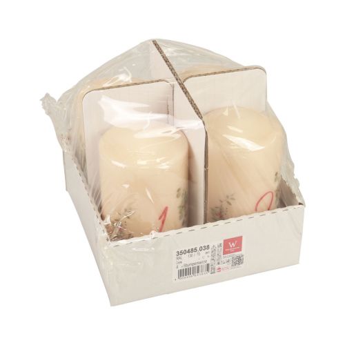 položky Adventní svíčky Adventní věnec 1-4 krémový 130/70mm 4ks