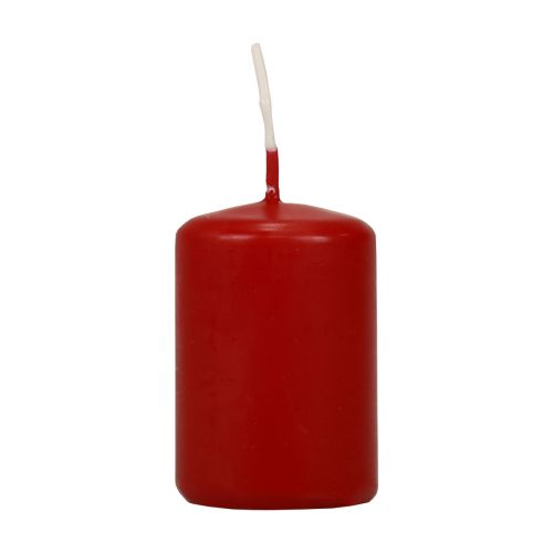 Floristik24 Pilířové svíčky červené Adventní svíčky malé staré červené 60/40mm 24ks