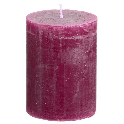 položky Pilířové svíčky stálobarevné Berry svíčky fialové 60×80mm 4 ks
