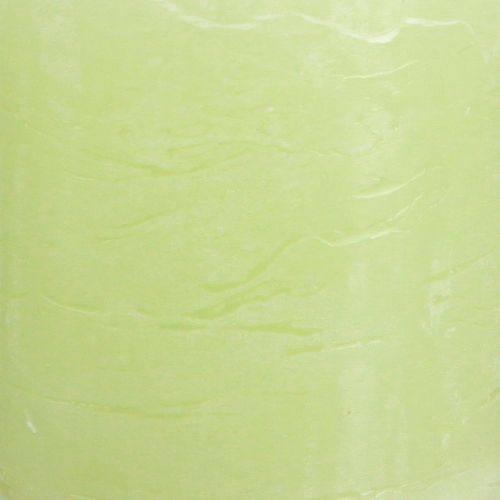 položky Pilířové svíčky stálobarevné svíčky limetkově zelené 70×80mm 4 ks