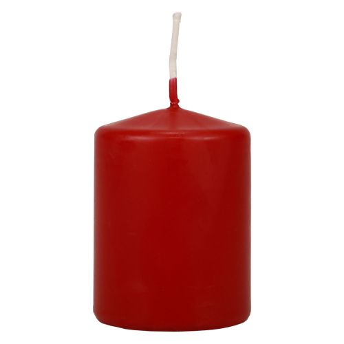 Floristik24 Sloupkové svíčky červené Adventní svíčky malé staré červené 70/50mm 24 ks