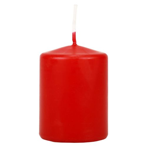 Floristik24 Pilířové svíčky červené Adventní svíčky svíčky červené 70/50mm 24 ks