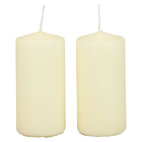 Floristik24 Svíčky na sloupky V100 Ø50cm Krémové svíčky 12 ks
