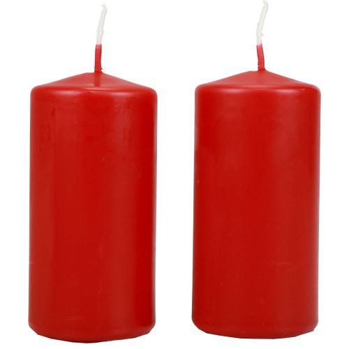 Sloupové svíčky H100 Ø50cm červené svíčky 12ks