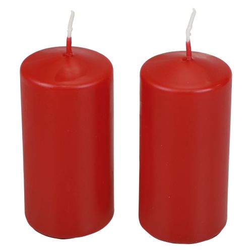 Floristik24 Sloupové svíčky H100 Ø50cm červené svíčky 12ks