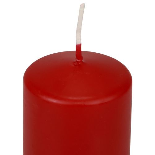 položky Sloupkové svíčky červené Adventní svíčky staré červené 100/50mm 24ks