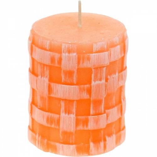 položky Sloupové svíčky Rustic Orange 80/65 svíčka rustikální voskové svíčky 2ks