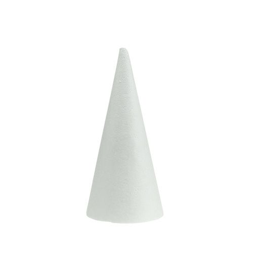 Polystyrenový kužel bílý 20cm x 9cm 5ks