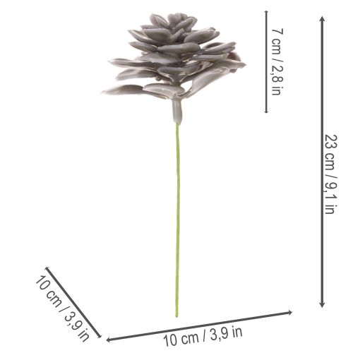 Umělé sukulentní voskové květiny dekorace 10cm 6ks | Floristik24.cz