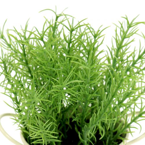 Floristik24 Kuchyňské bylinky v zinkovém květináči umělé 16cm 4ks