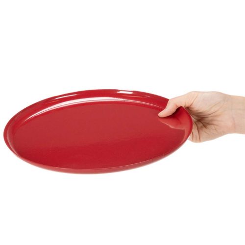 Dekorativní podnos, červený, minimalistický design, 27 cm | Floristik24.cz