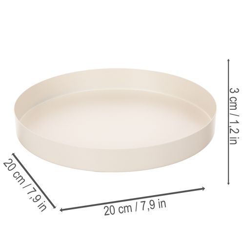 Kulatý dekorativní podnos na bytové doplňky, 20 cm | Floristik24.cz
