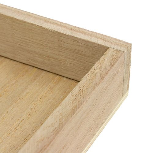Floristik24 Dřevěný podnos malý přírodní 19cm x 19cm V3cm