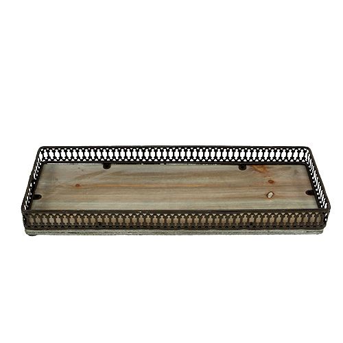 Floristik24 Podnos čtvercový 36cm x 13cm V4cm přírodní 1ks