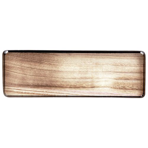 Floristik24 Dekorační tác kovový dřevo kovový tác dřevěný podnos 40x13x3cm