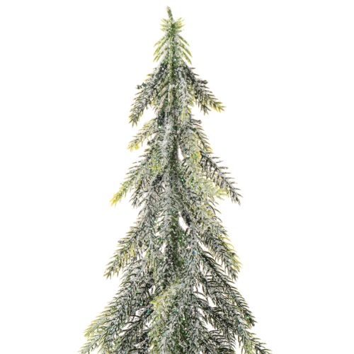 Umělá jedle, ledová úprava, s dřevěným podstavcem, zimní dekorace, 60 cm | Floristik24.cz