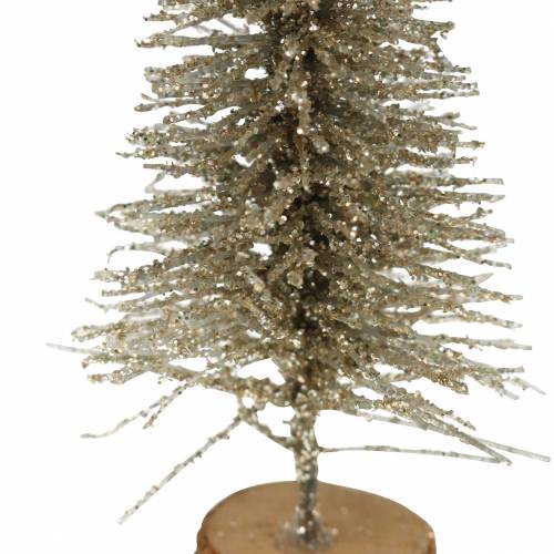 položky Dekorativní vánoční stromeček šampaňské třpytky 8cm 24ks