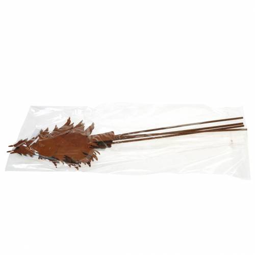 Floristik24 Zahradní kůl jedlová patina kov V46cm 4ks