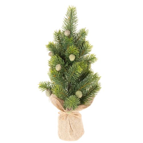 Umělý vánoční stromeček v jutovém pytli, malá dekorace na stůl, mini vánoční stromeček, 38 cm nakoupit | Floristik24.cz