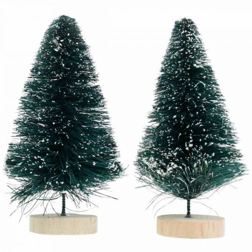 položky Mini jedle zasněžená, zimní dekorace, vánoční stromek V9,5cm Ø5cm 2ks