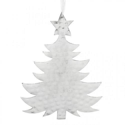 Floristik24 Přívěsek na vánoční stromeček, adventní dekorace, kovová dekorace na Vánoce, stříbro 20,5×15,5cm