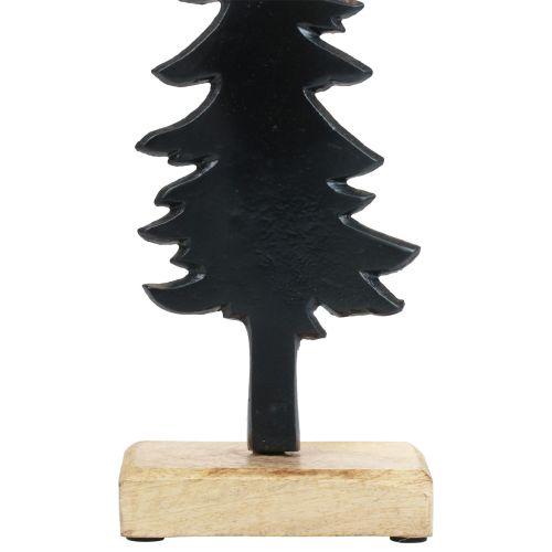 položky Vánoční dekorace Vánoční stromeček dřevěná kovová dekorace na stůl V27cm