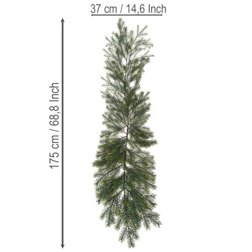 Umělá dekorativní jedlová větvička pro kreativní floristiku, 175 cm | Floristik24.cz