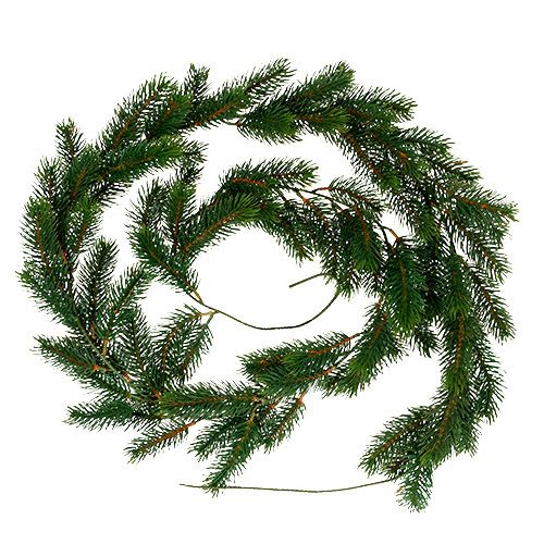 Floristik24 Vánoční girlanda z jedle 182cm zelená zvenku/uvnitř