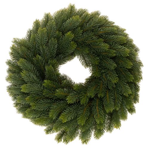 Věnec z umělých jedlových větví, zelený, kulatý, 50 cm