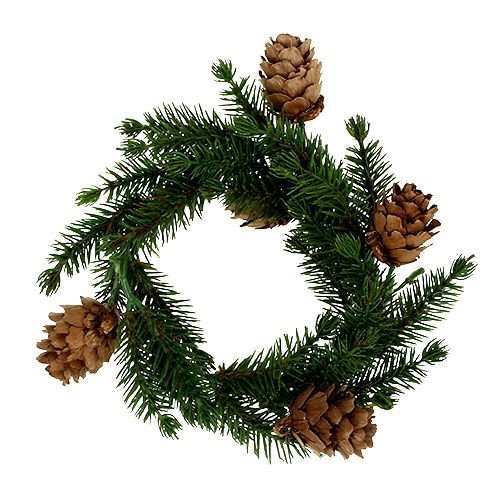 Jedlový věnec se šiškami Ø11cm 6ks