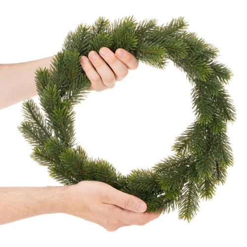 Umělý věnec z jedle zelené barvy na dekoraci dveří, 35 cm | Floristik24.cz