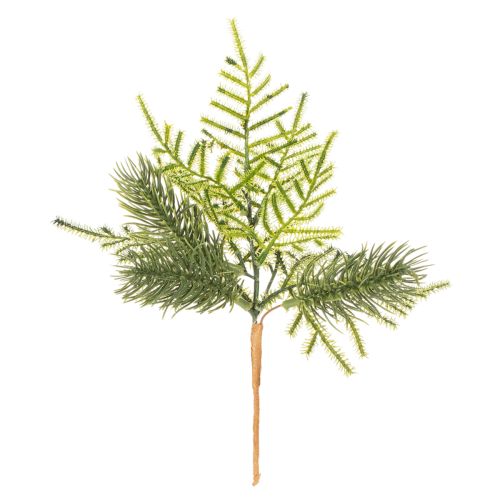 Umělá jedlová větvička pro slavnostní dekoraci, 22 cm, 2 kusy | Floristik24.cz