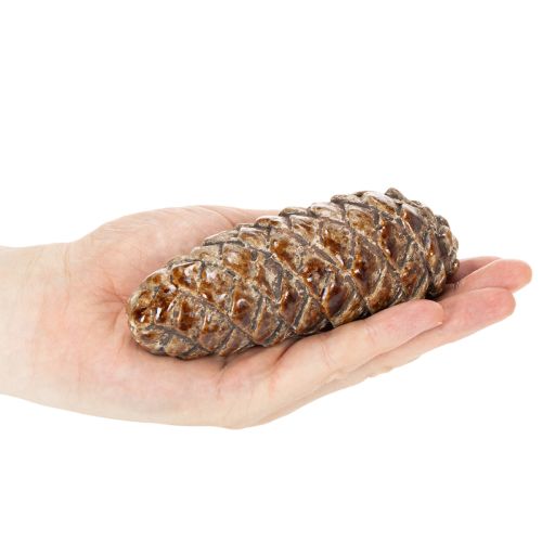 Keramická dekorace z borové šišky, dekorace na stůl, podzimní, 14 cm, 3 kusy | Floristik24.cz