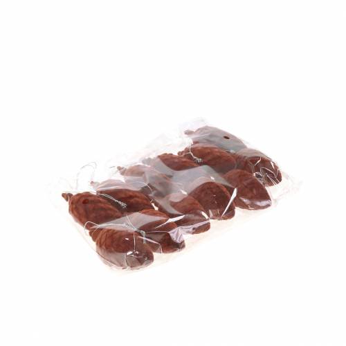 položky Ozdobné šišky vločkované Rooibos 9,5cm/8cm 12 ks