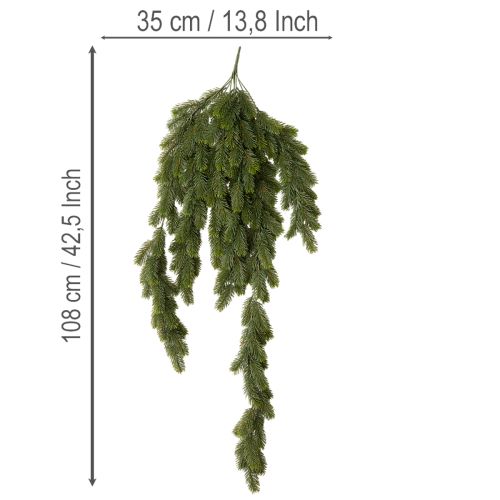 Umělá jedlová větvička na vánoční dekoraci stolu 108 cm | Floristik24.cz
