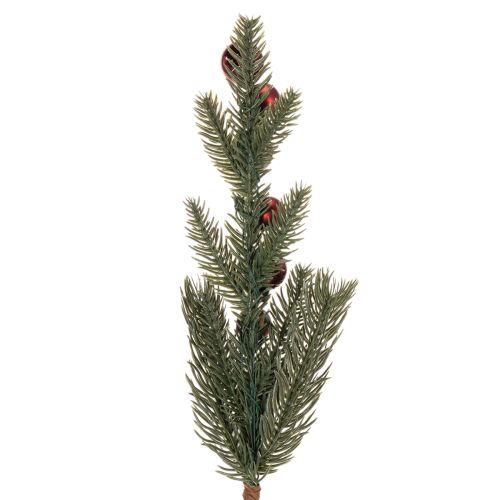 Umělá jedlová větvička s vánočními ozdobami, 48 cm, 2 kusy | Floristik24.cz