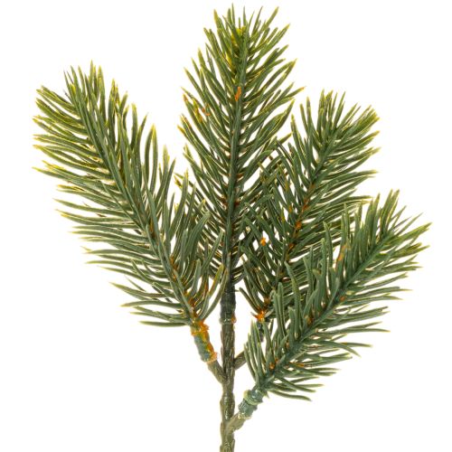 Umělá zelená jedlová větvička pro zimní dekorace, 25 cm, 24 kusů
